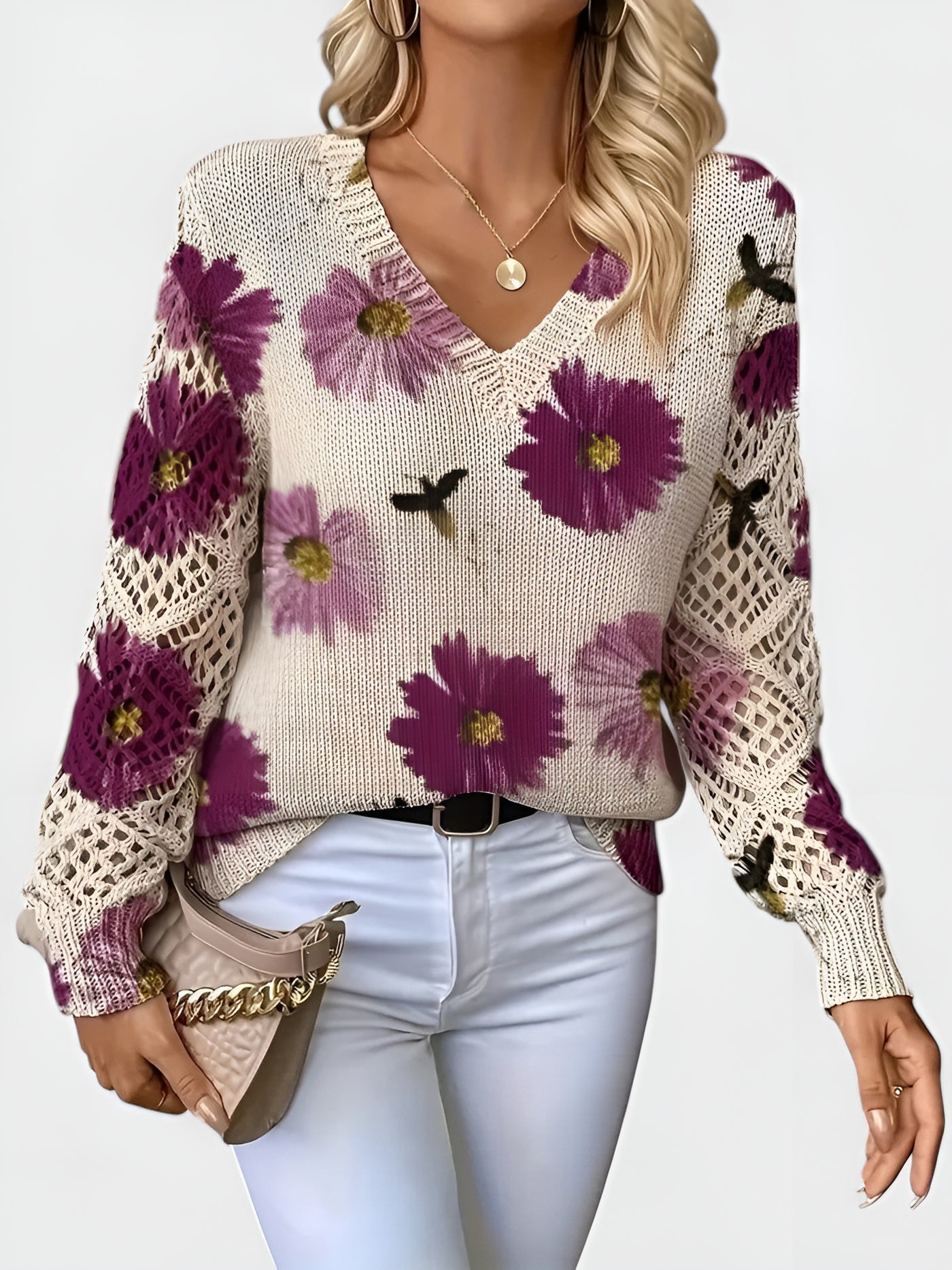 Belén | Suéter elegante con estampado floral