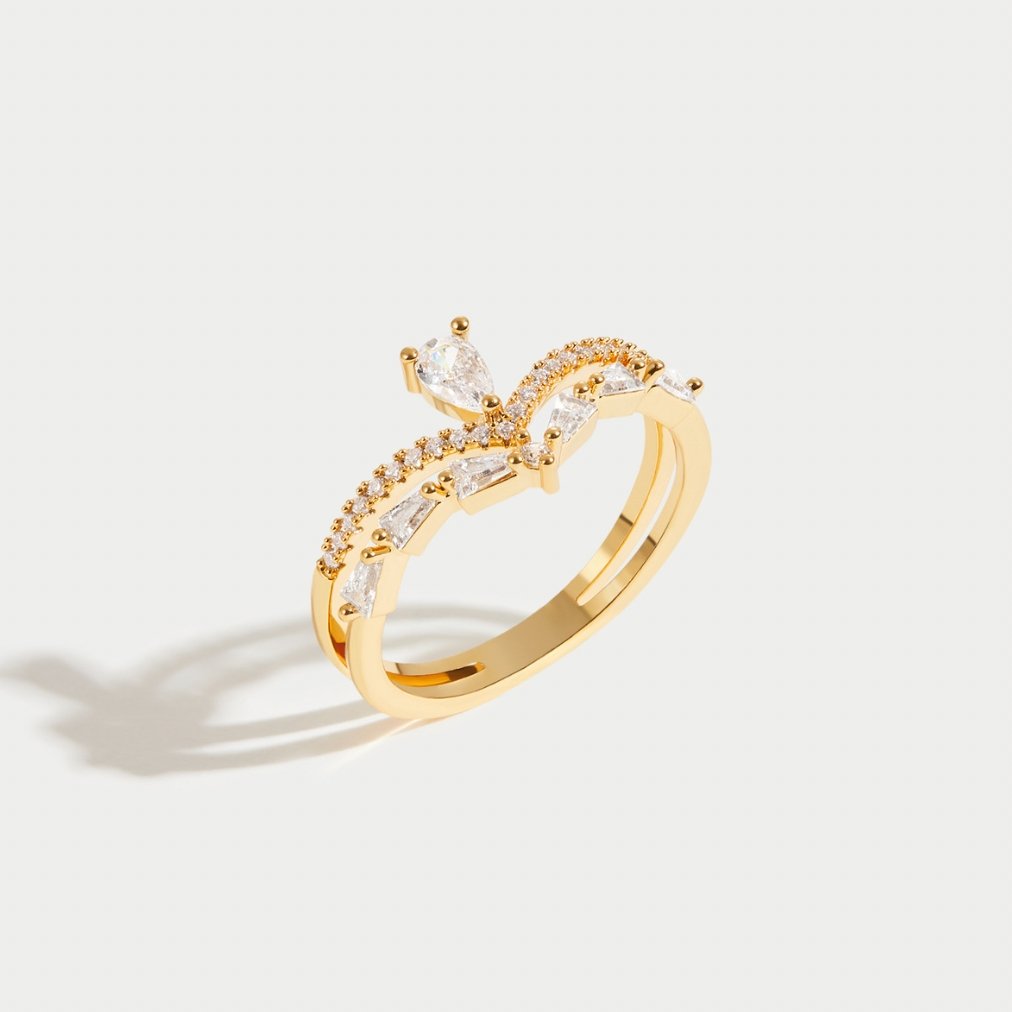 Aura - Anillo de cristal elegante