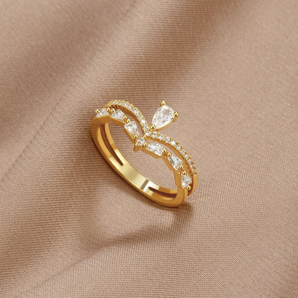 Aura - Anillo de cristal elegante