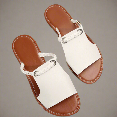 Katelina | Sandalias planas hechas a mano de material premium