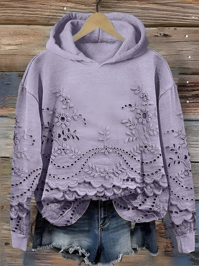 Jimena | Sudadera con capucha y bordado floral