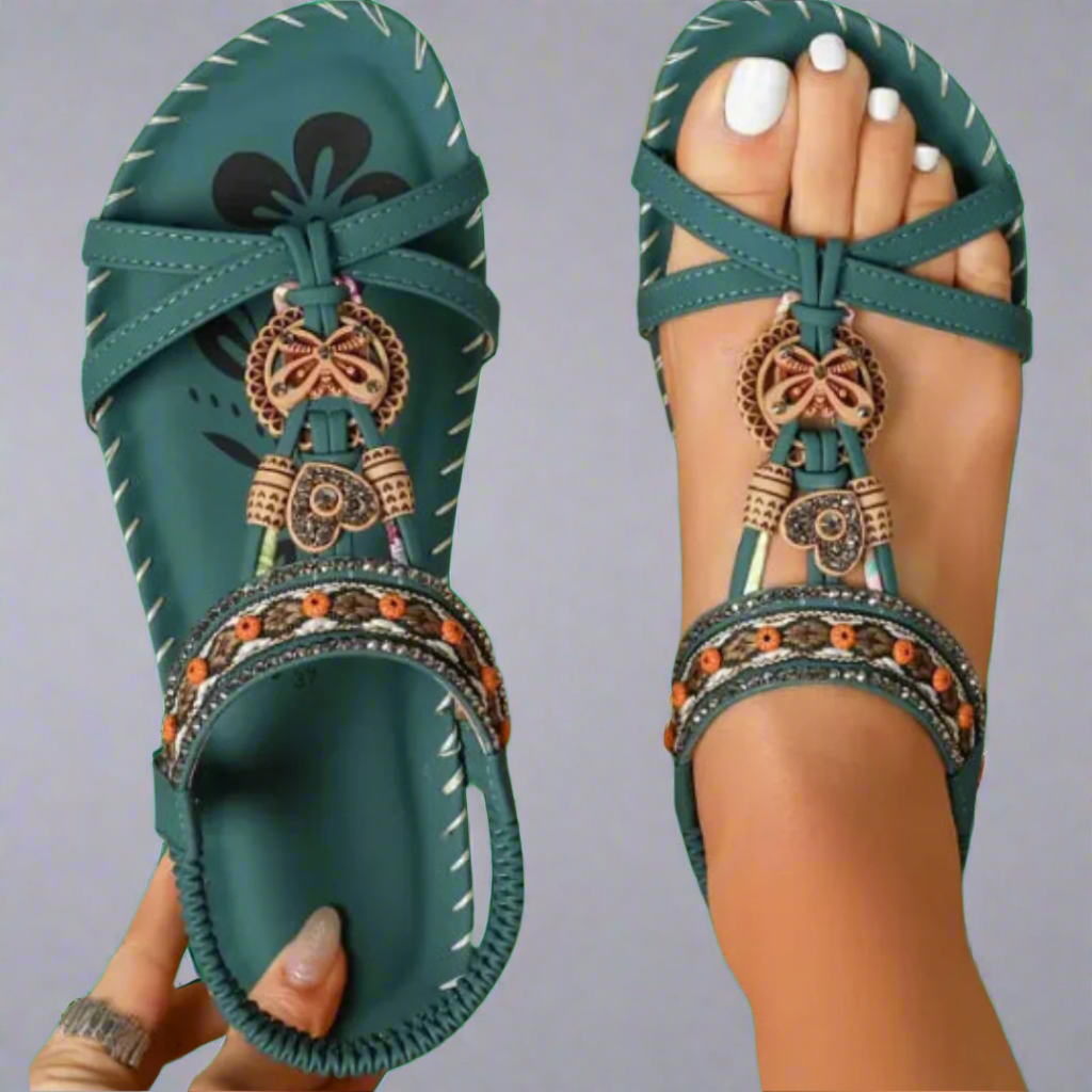 Corinna | Sandalias de verano hechas a mano de material premium