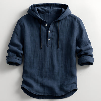 Andrés – Camisa Elegante de Manga Larga con Capucha