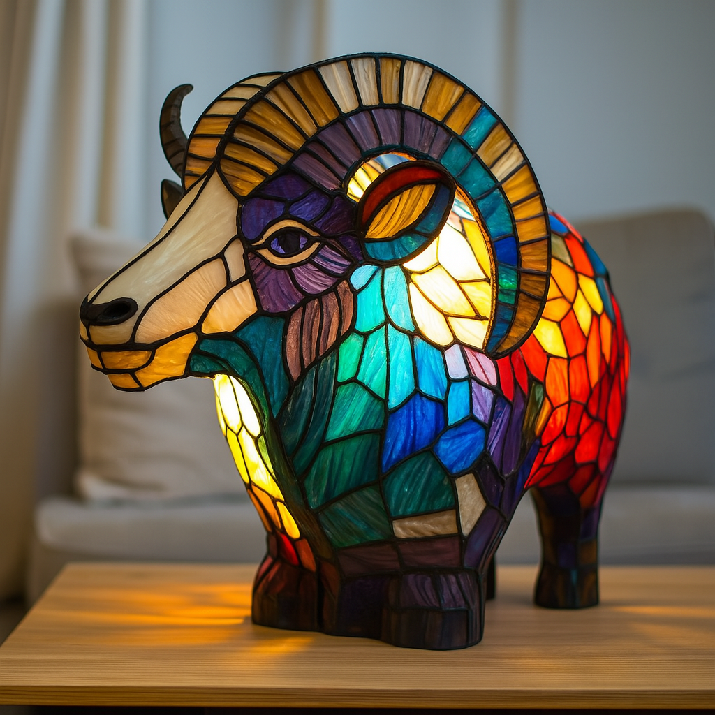 Bijou | Lámpara de Cabra Mágica en Vidrio Colorido
