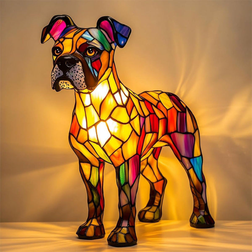 Tyson | Lámpara mágica para perros de vidrio colorido