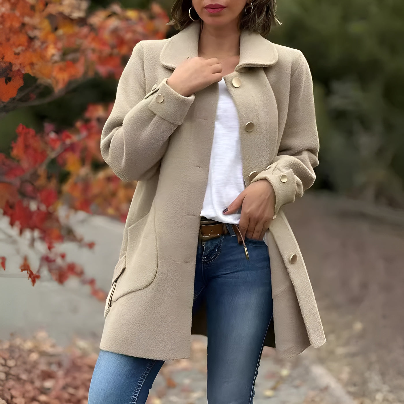 Elsa | Abrigo clásico oversize con detalles de lazo