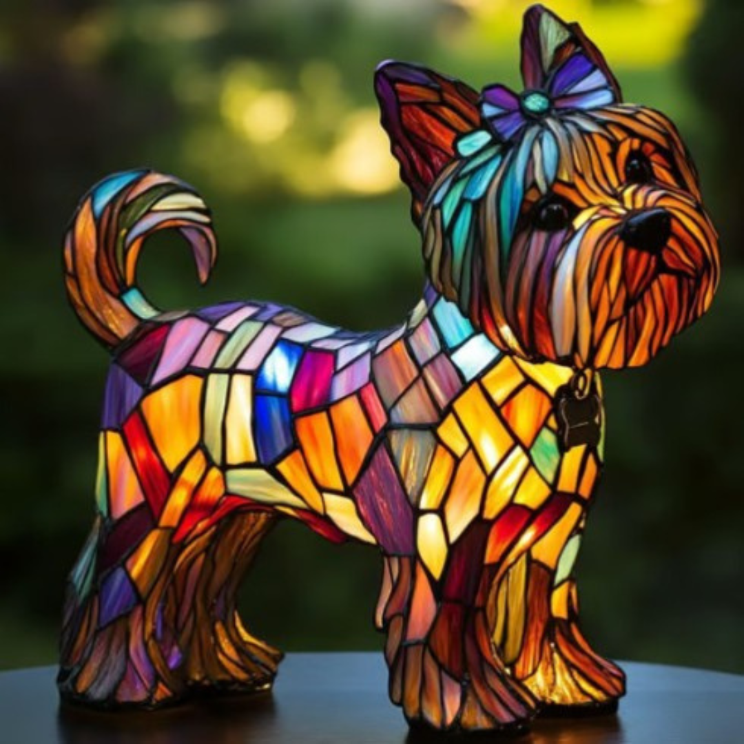 Zouzou | Lámpara mágica de vidrio colorido para perros