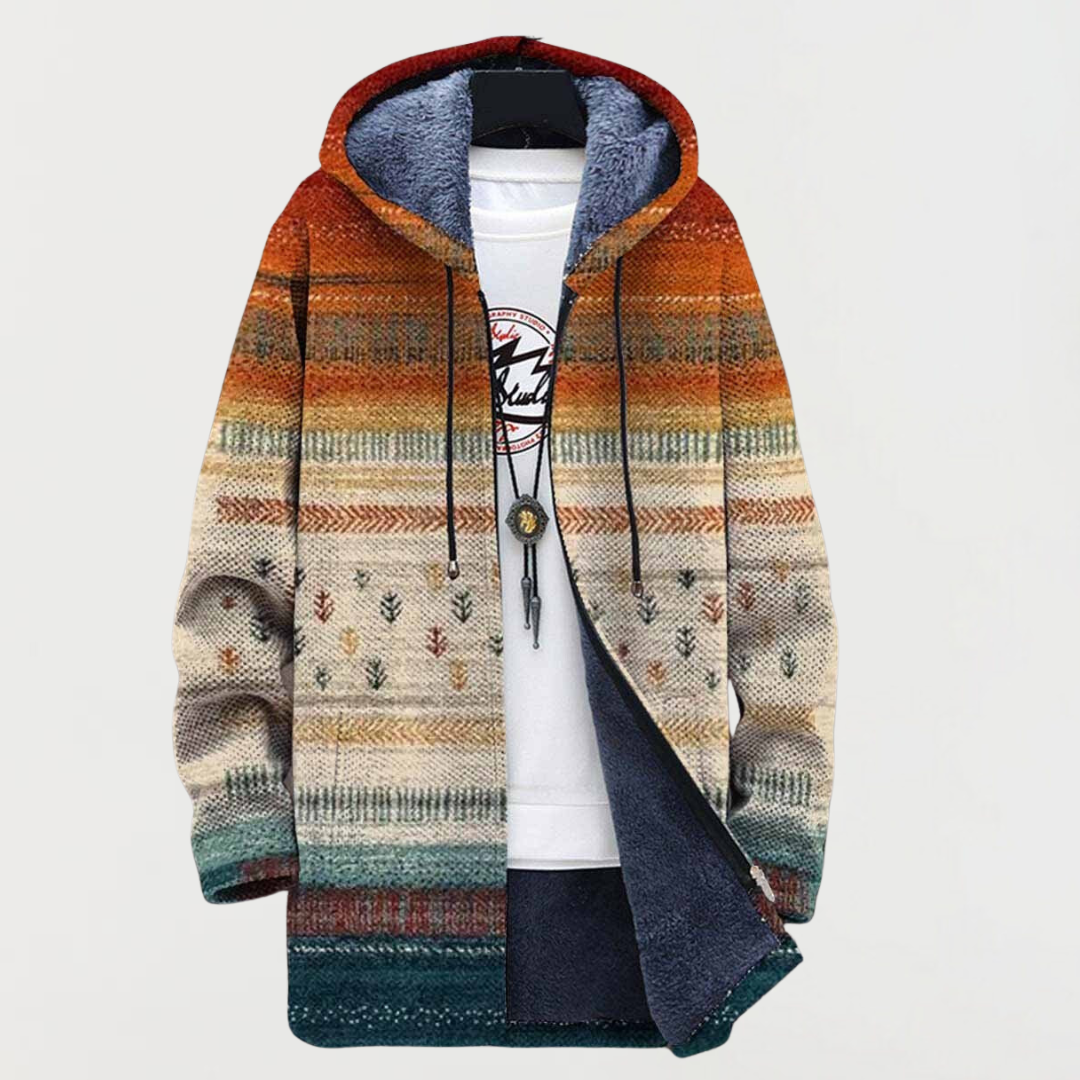 Ava | Sudadera con Capucha Rayas de Otoño
