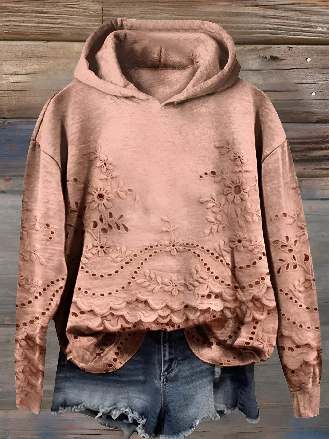 Jimena | Sudadera con capucha y bordado floral