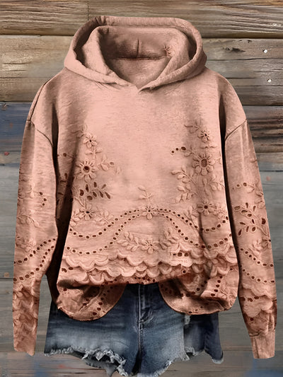 Jimena | Sudadera con capucha y bordado floral