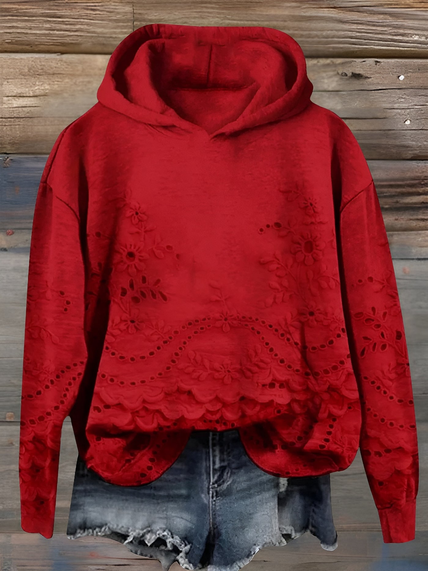 Jimena | Sudadera con capucha y bordado floral