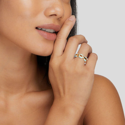 Anillo Cadena Azul Reya