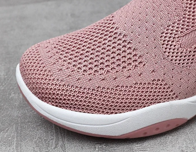 Gitte - Zapatillas Slip-On Tejidas Ortopédicas Transpirables