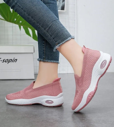 Gitte - Zapatillas Slip-On Tejidas Ortopédicas Transpirables
