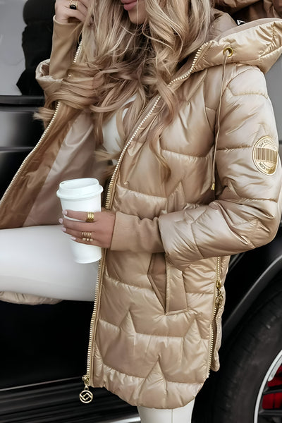 Alba | Abrigo de Invierno Elegante con Capucha y Acolchado