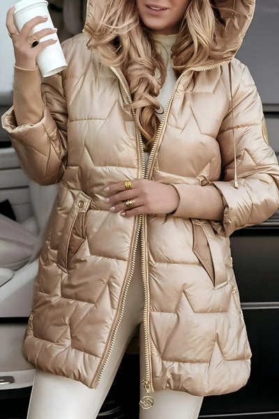 Alba | Abrigo de Invierno Elegante con Capucha y Acolchado