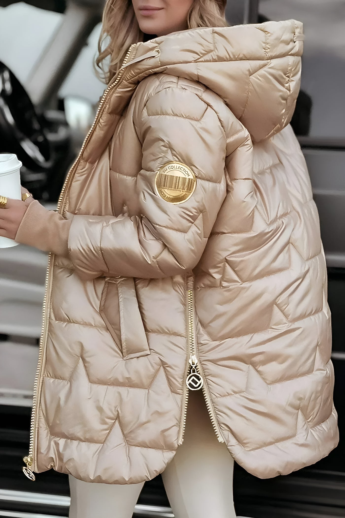 Alba | Abrigo de Invierno Elegante con Capucha y Acolchado