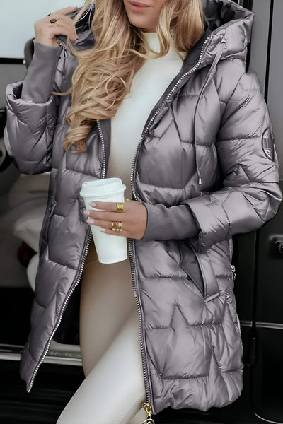 Alba | Abrigo de Invierno Elegante con Capucha y Acolchado