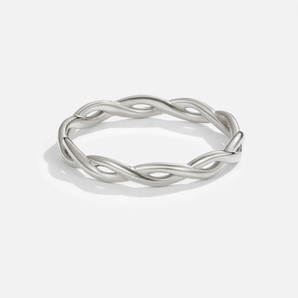 Anillo giratorio Infinity en plata de 18K