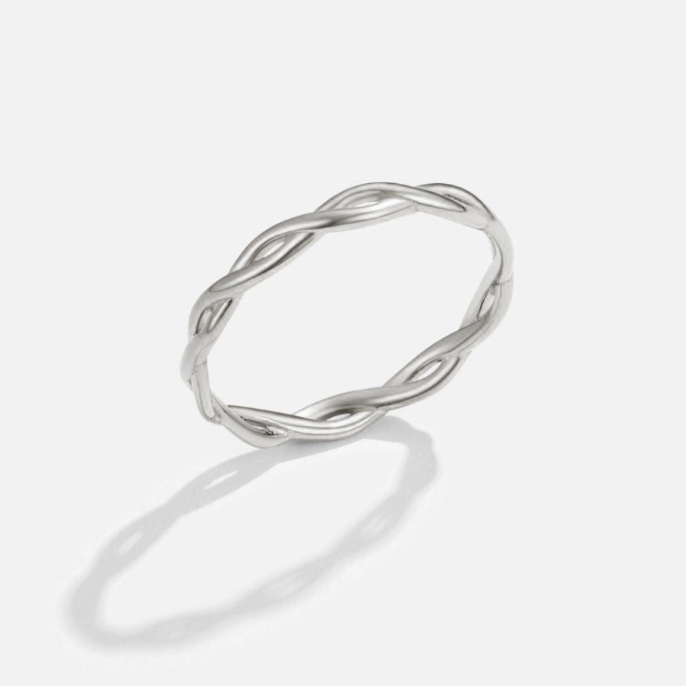 Anillo giratorio Infinity en plata de 18K