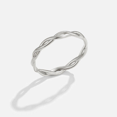 Anillo giratorio Infinity en plata de 18K
