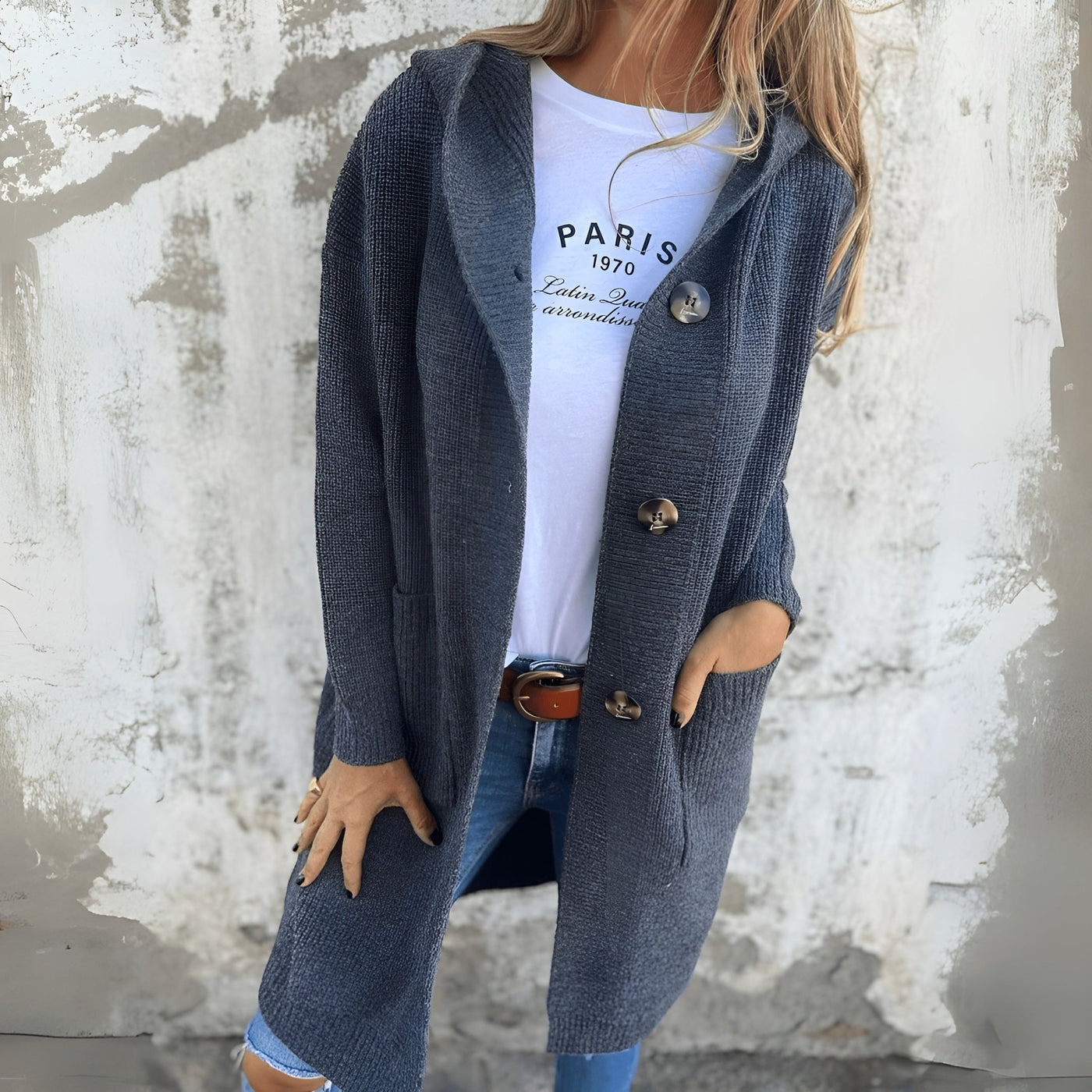 Alba™ | Suave y larga chaqueta de punto que te abraza