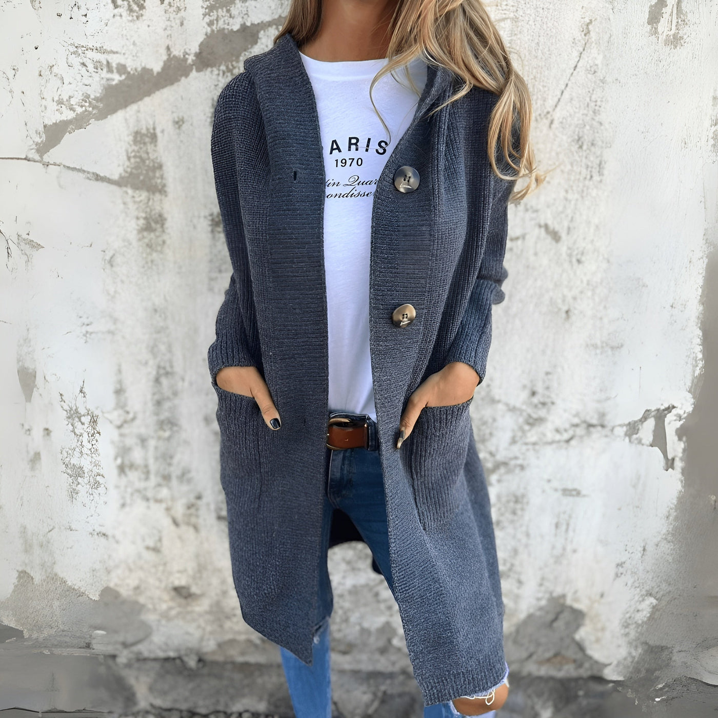 Alba™ | Suave y larga chaqueta de punto que te abraza