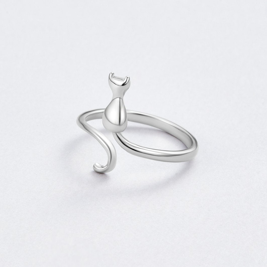 Anillo de plata Gato de Medianoche