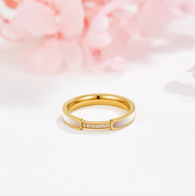 Unidad - Anillo de perlas y cristales
