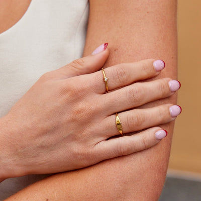 Amor - Anillo en forma de corazón de cristal