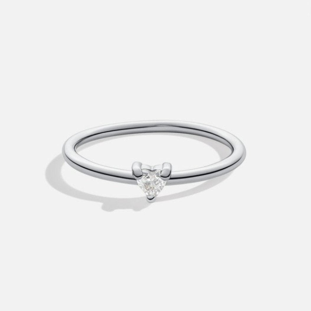 Anillo de cristal en forma de corazón 'Kleine Liebe'