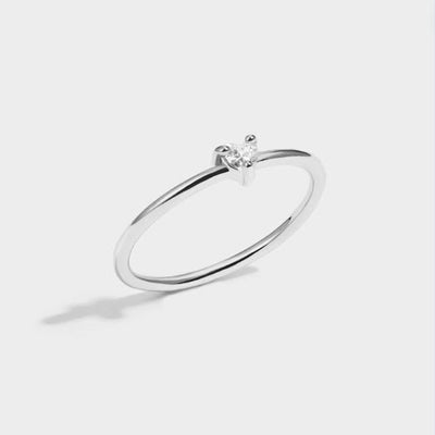 Anillo de cristal en forma de corazón 'Kleine Liebe'