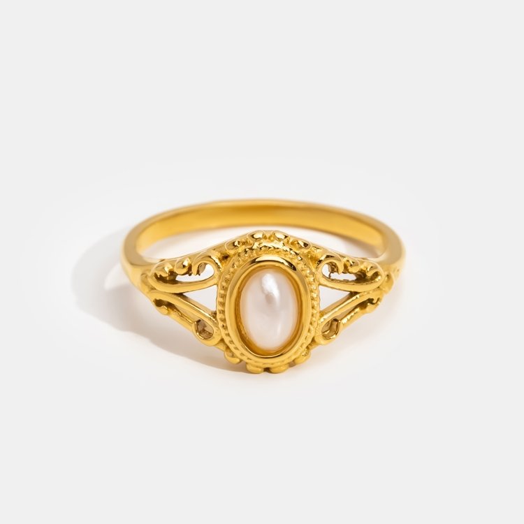 Royal - Anillo vintage de perlas